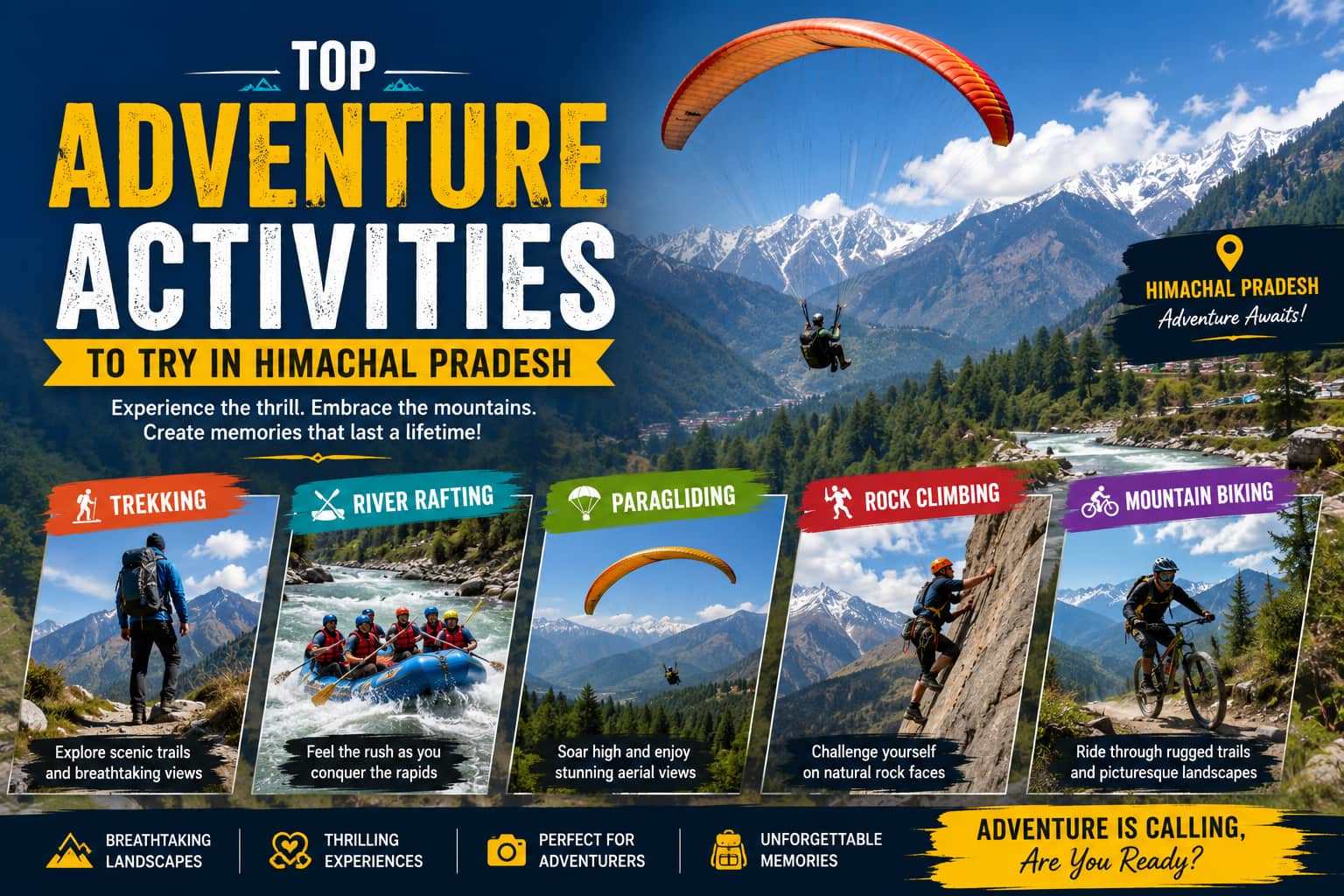 Top Adventure Activities to Try in Himachal Pradesh