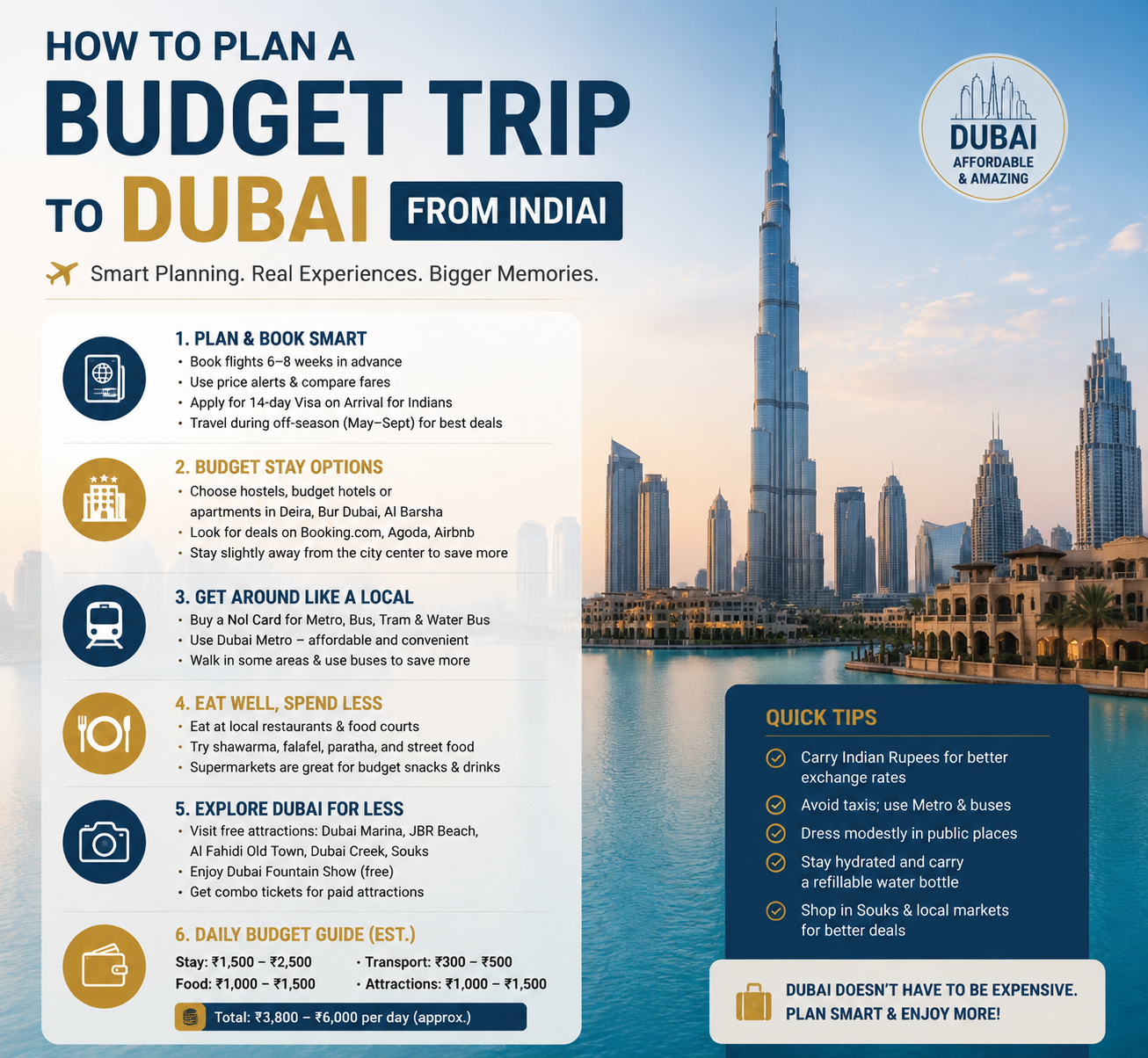 How to Plan a Budget Trip to Dubai from India