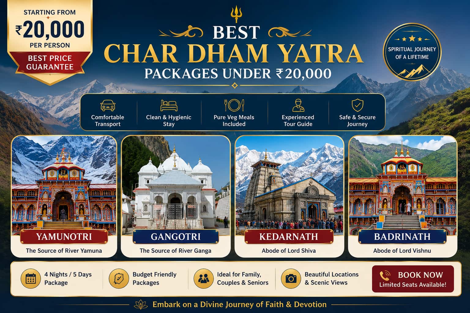 Best Char Dham Yatra Packages Under ₹20,000
